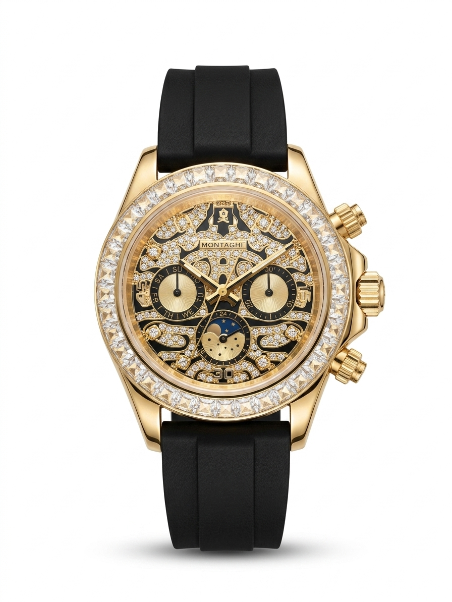 MONTAGUT Automatic Day, Date, 24-Hour Sun/Moon