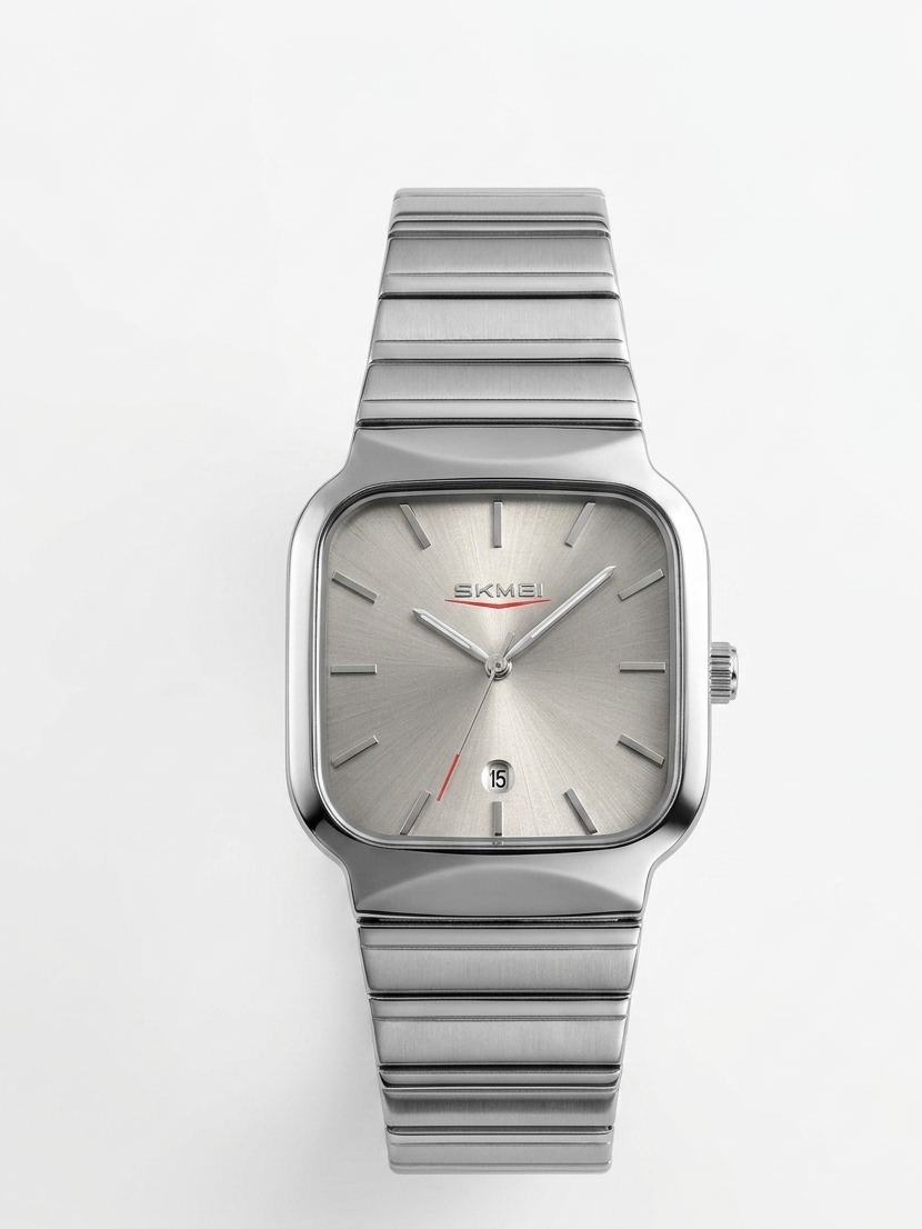 SKMEI 9361 Numberless Display Stainless Steel